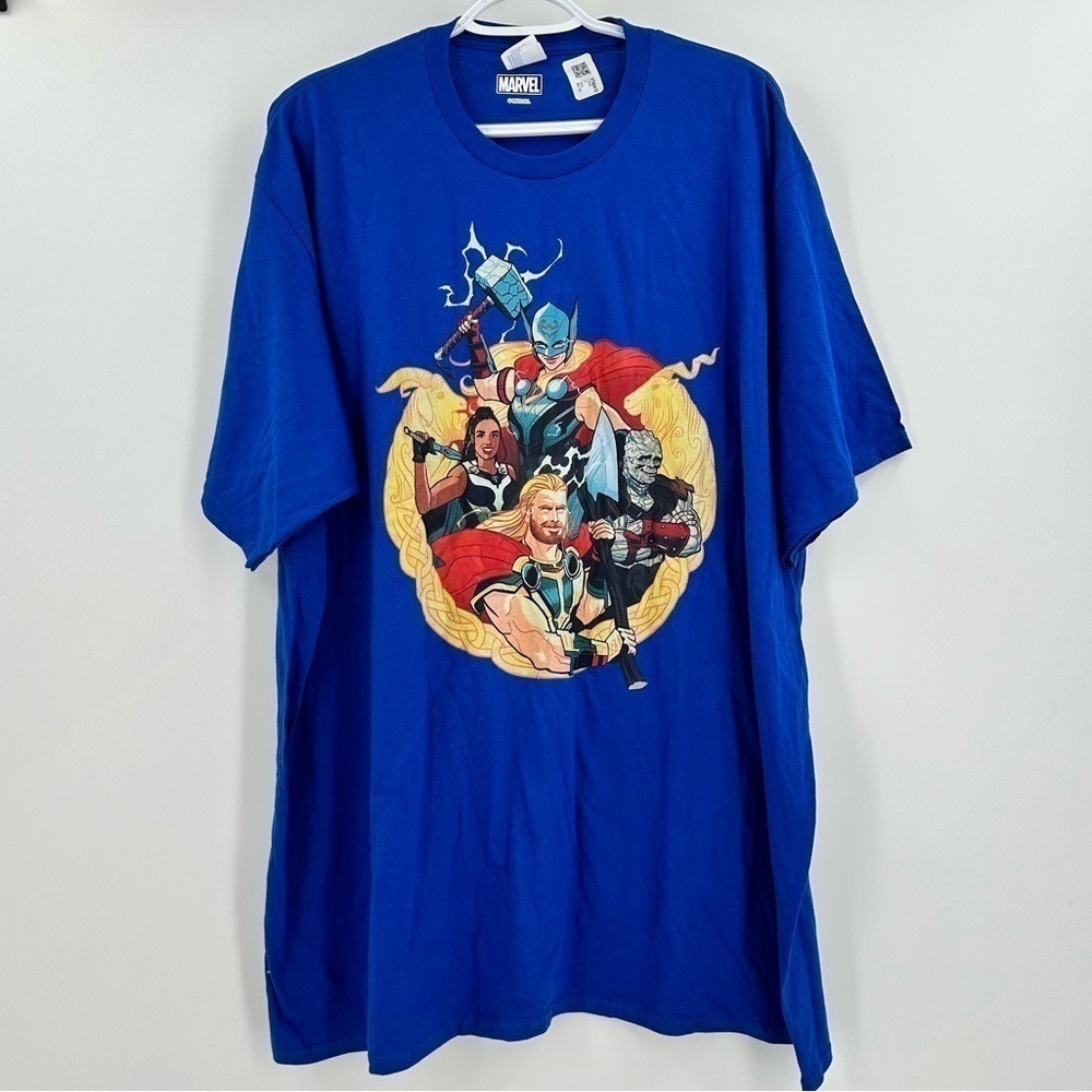 Port & Company Marvel NWOT Blue Men’s Ring Spun Fan Favorite Tee Shirt Size 3XL
